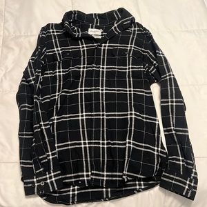 black and white flannel